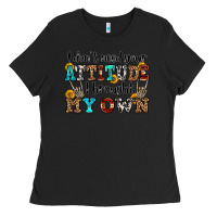 Black i don't need your attitude i brought my own olivia Ladies Tee - OliviaCreatesArt