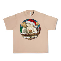Burro Charolais Cow Christmas Urban Heavy Tee - RanaPortraitStore