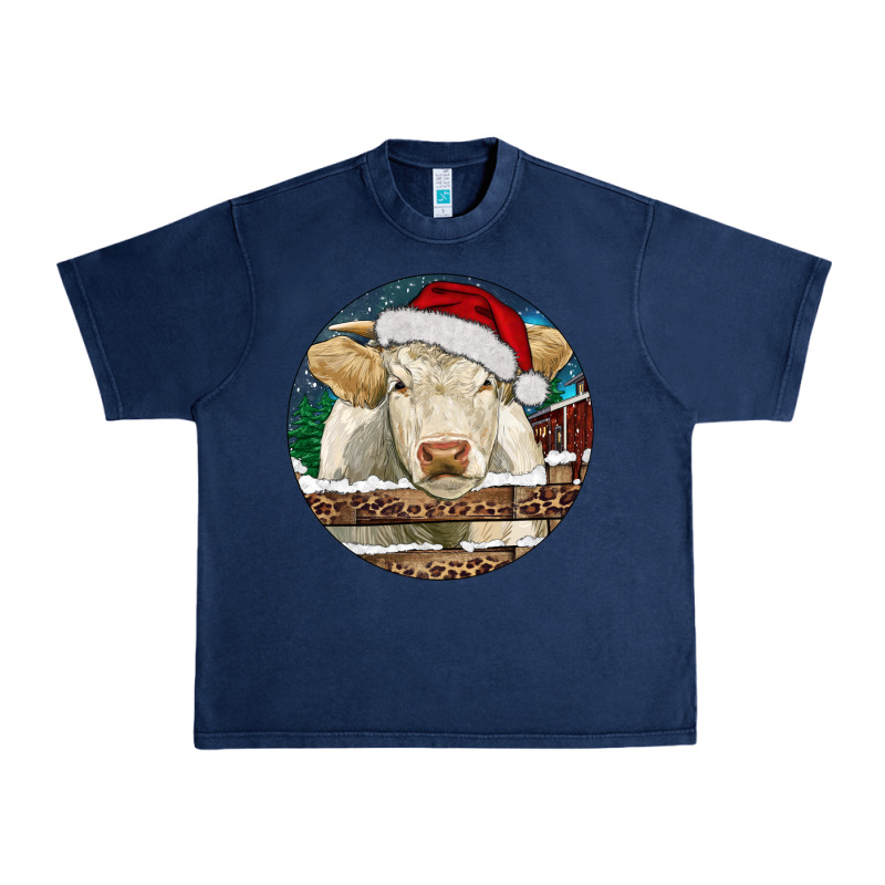 Charolais Cow Christmas Urban Heavy Tee by RanaPortraitStore | Teevron