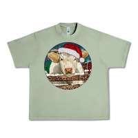 Oil Green Charolais Cow Christmas Urban Heavy Tee - RanaPortraitStore