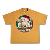 Peanut Butter Charolais Cow Christmas Urban Heavy Tee - RanaPortraitStore