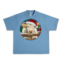 Pebble Blue Charolais Cow Christmas Urban Heavy Tee - RanaPortraitStore