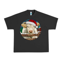 Pigment Black Charolais Cow Christmas Urban Heavy Tee - RanaPortraitStore