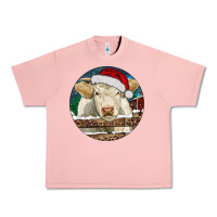 Salmon Charolais Cow Christmas Urban Heavy Tee - RanaPortraitStore