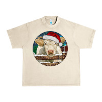 Sandshell Charolais Cow Christmas Urban Heavy Tee - RanaPortraitStore