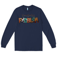 Navy Somebody's Problem Long Sleeve Tee - FaDigitalArtStudio