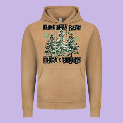 I Like Them Real Thick And Sprucy Vintage Hoodie Designed By Fadigitalartstudio