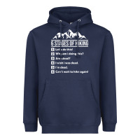 Hiking 6 Stages Of Hiking Funny Hiking Nature Adventure Heavyweight Hoodie | Teevron