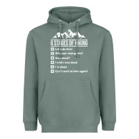 Sage hiking 6 stages of hiking funny hiking nature adventure Heavyweight Hoodie - baoMotion
