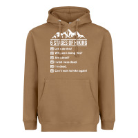 Toasted Coconut hiking 6 stages of hiking funny hiking nature adventure Heavyweight Hoodie - baoMotion