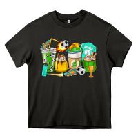 Asphalt Football coffee cups Heavy Core Tee - HowdyJamesFarm