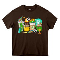 Chocolate Brown Football coffee cups Heavy Core Tee - HowdyJamesFarm