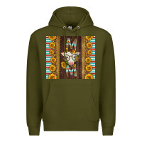 Army Green Western Baby Calf Mom Premium Hoodie - LillyAllenDesigns