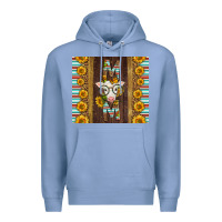 Colony Blue Western Baby Calf Mom Premium Hoodie - LillyAllenDesigns