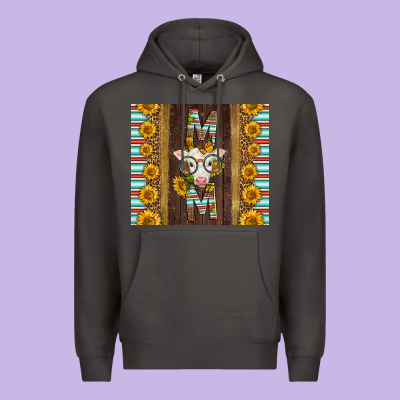Western Baby Calf Mom Premium Hoodie Designed By Lillyallendesigns