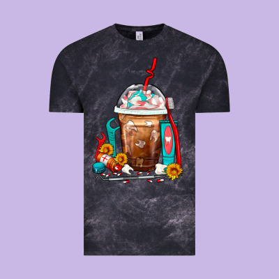 Dentist Frappe Coffee Vintage Tee Designed By Fadigitalartstudio