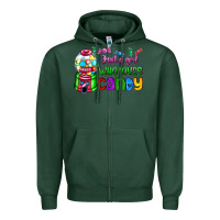 Sports Green just a girl who loves candy Zipper Hoodie - AdoDesignShop