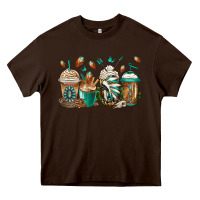 Chocolate Brown indian headdress coffee cups Heavy Core Tee - Jasminsmagicworld