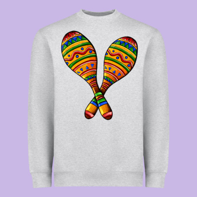 Mexican Maracas Heavyweight Sweatshirt Designed By Adodesignshop