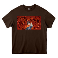 Chocolate Brown wizard boy and owl Heavy Core Tee - TumblerDesignByShophia