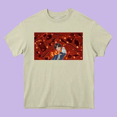 Wizard Boy And Owl Heavy Core Tee Designed By Tumblerdesignbyshophia