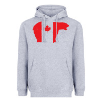 Heather Grey canada t shirt love canada bear proud canadian canada day t shirt Heavyweight Hoodie - baoMotion