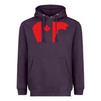 Plum canada t shirt love canada bear proud canadian canada day t shirt Heavyweight Hoodie - baoMotion