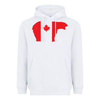 White canada t shirt love canada bear proud canadian canada day t shirt Heavyweight Hoodie - baoMotion