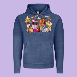 Lunch Lady Coffee Cups Vintage Hoodie Designed By Fadigitalartstudio