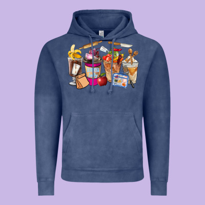 Lunch Lady Coffee Cups Vintage Hoodie Designed By Fadigitalartstudio