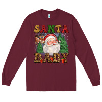 Burgundy santa baby Long Sleeve Tee - FaDigitalArtStudio