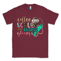 Burgundy coffee scrubs and rubber gloves Classic Tee - CowGirlArtShop