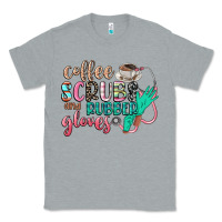 Heather Grey coffee scrubs and rubber gloves Classic Tee - CowGirlArtShop