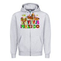 Heather Grey viva mexico Zipper Hoodie - AdoDesignShop