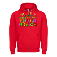 Red viva mexico Zipper Hoodie - AdoDesignShop