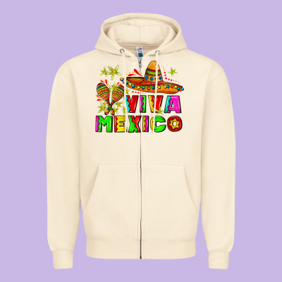 Viva Mexico Zipper Hoodie Designed By Adodesignshop