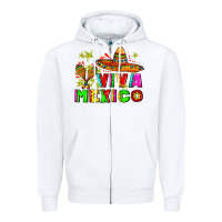 White viva mexico Zipper Hoodie - AdoDesignShop
