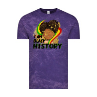 Cloud Purple I am black history Vintage Tee - FaDigitalArtStudio