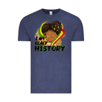 Vintage Denim I am black history Vintage Tee - FaDigitalArtStudio