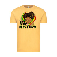 Vintage Mustard I am black history Vintage Tee - FaDigitalArtStudio