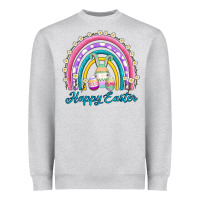Heather Grey easter egg bunny rainbow Heavyweight Sweatshirt - AdoDesignShop