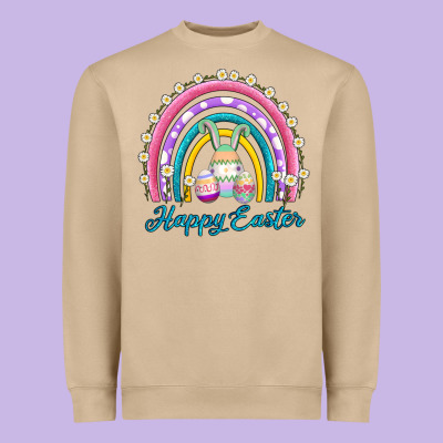 Easter Egg Bunny Rainbow Heavyweight Sweatshirt Designed By Adodesignshop