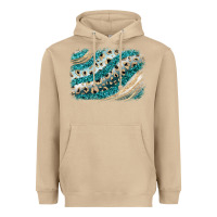Mushroom turquoise glitter background Heavyweight Hoodie - JahusDesignShop