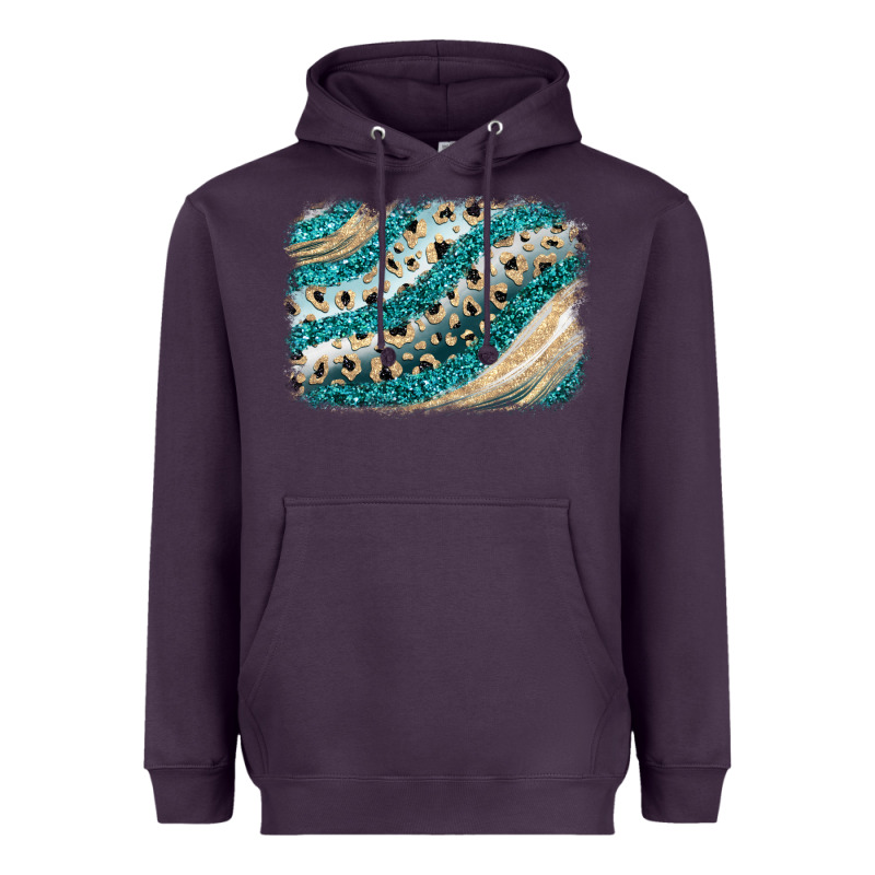 Turquoise Glitter Background Heavyweight Hoodie by JahusDesignShop | Teevron