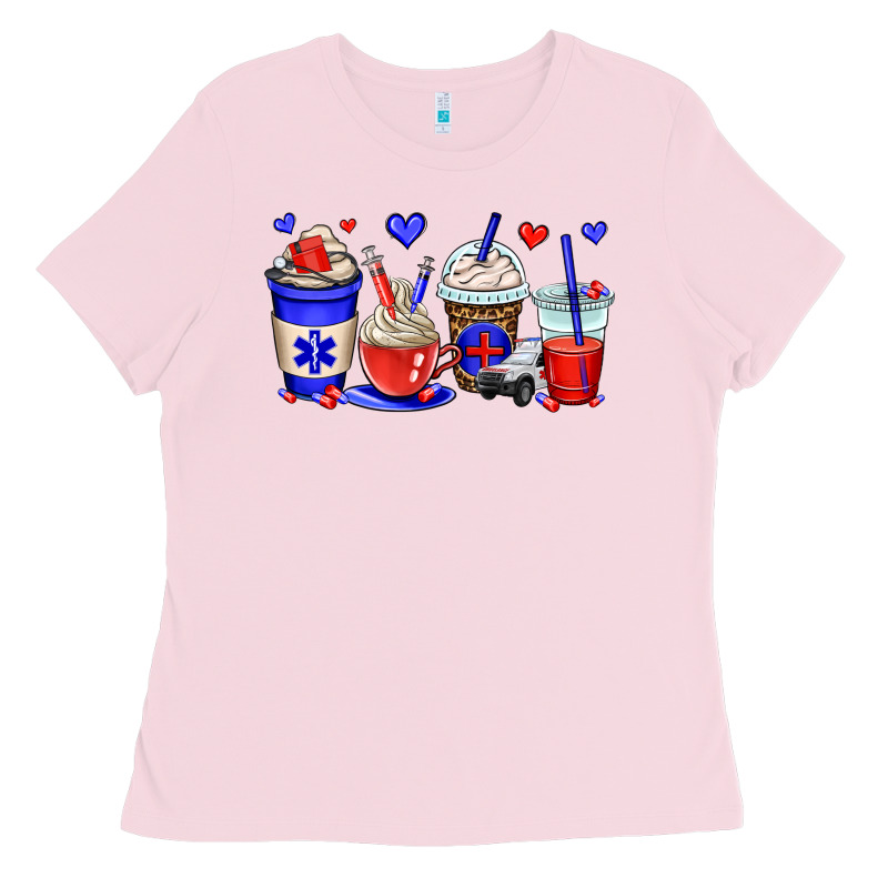 Emt Emergency Medical Technician Coffee Cups Ladies Tee by OliviaCreatesArt | Teevron