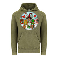 Vintage Olive Christmas Gnome Vintage Hoodie - FaDigitalArtStudio
