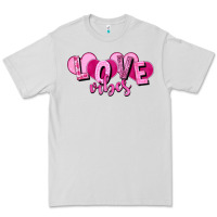 Dove Grey Love vibes Valentine's Day Premium Tee - HowdyJamesFarm