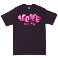 Plum Love vibes Valentine's Day Premium Tee - HowdyJamesFarm