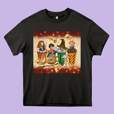 Wizards Coffee Cups Heavy Core Tee Designed By Tumblerdesignbyshophia