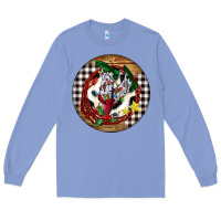 Colony Blue Cowgirl Boots Long Sleeve Tee - FaDigitalArtStudio